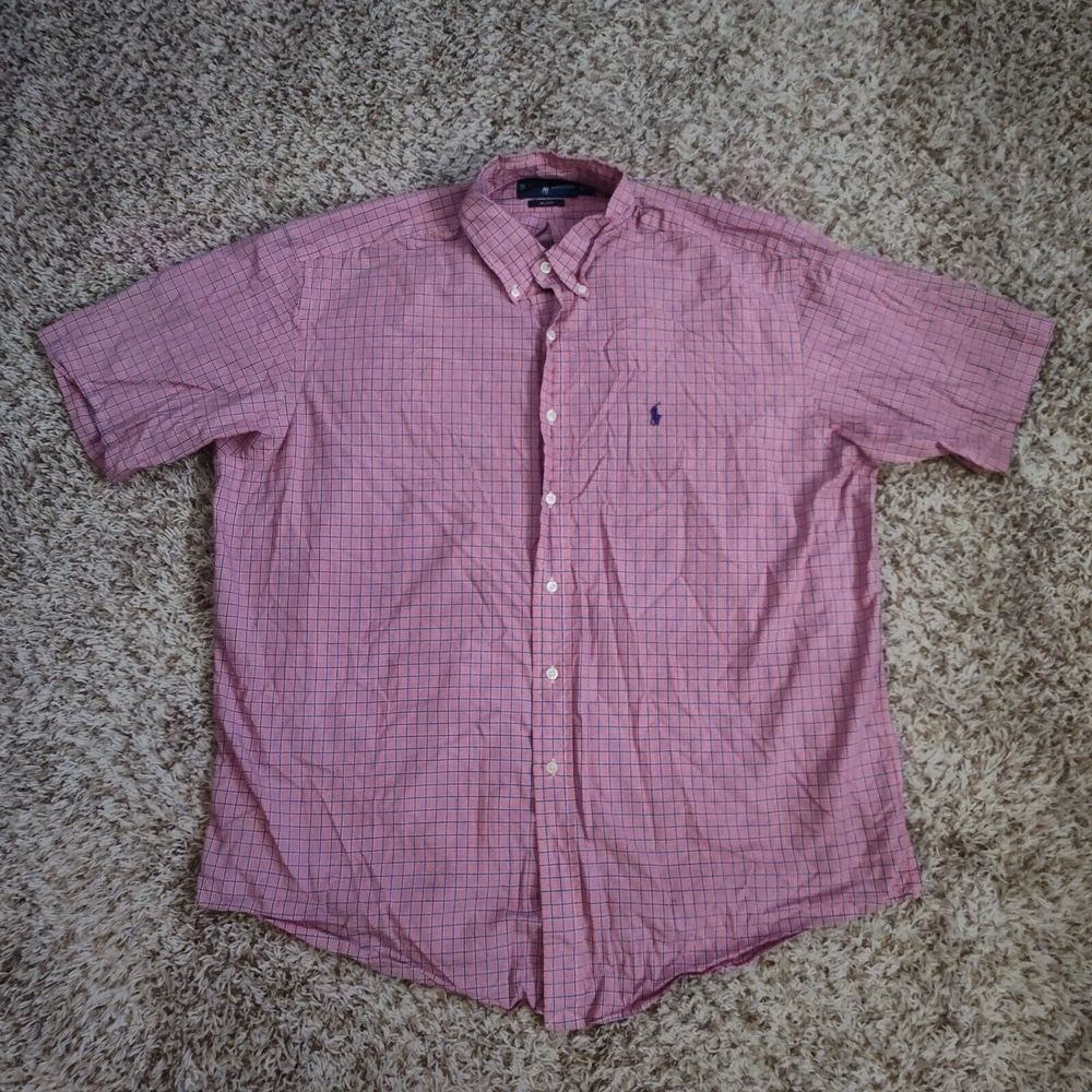 Ralph Lauren Shirt Men Sz XL Blake Short Sleeve Button Up USA Oxford - Picture 2 of 6